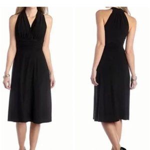 Evan Picone Marilyn Black Halter Dress Size 4